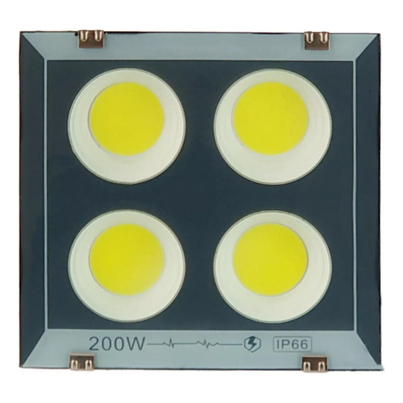 Foco Led De 200w Cultivo Proyector Estadios Exterior Ip67 Gris Blanco Frío