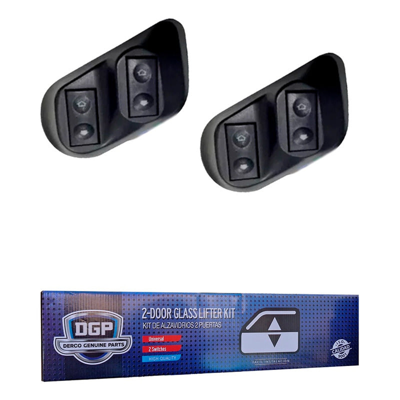 Kit Alza Vidrios Eléctrico Para 2 Puertas
