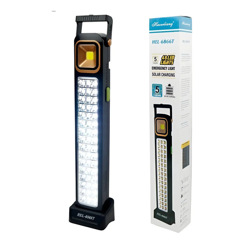 Kit Solar: Kit De Camping Luz Emergencia Cargador Usb 3 Ampolletas Blanco Frío + Lámpara Solar 48 Led