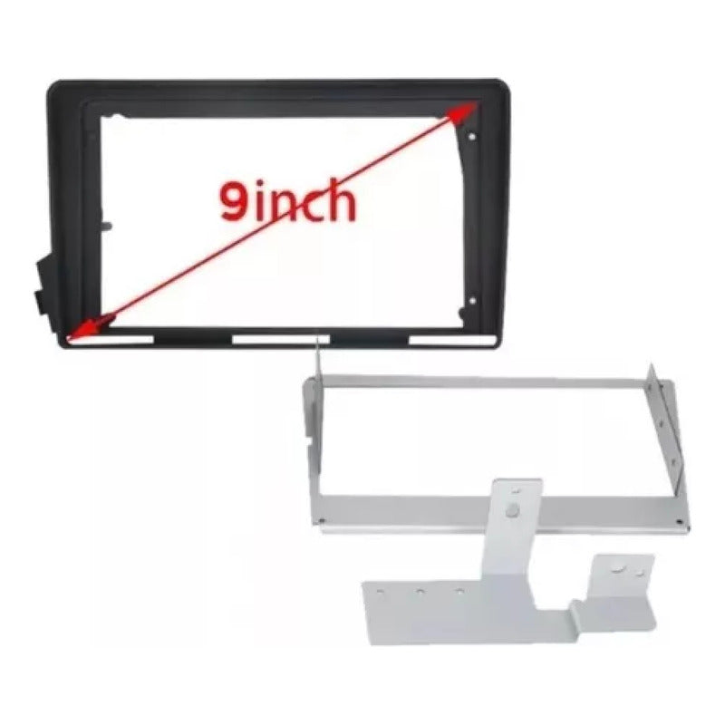 Bisel De 9 Pulgadas Para Ssanyong Actyon Y Kiron Negro