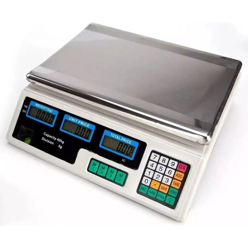 Peso Digital Balanza 40kg Con Bandeja Negro