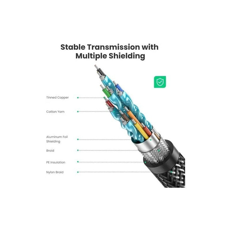 Cable Hdmi 8k/60hz Ultra Hd 5m 48gbps Conector Bañado En Oro