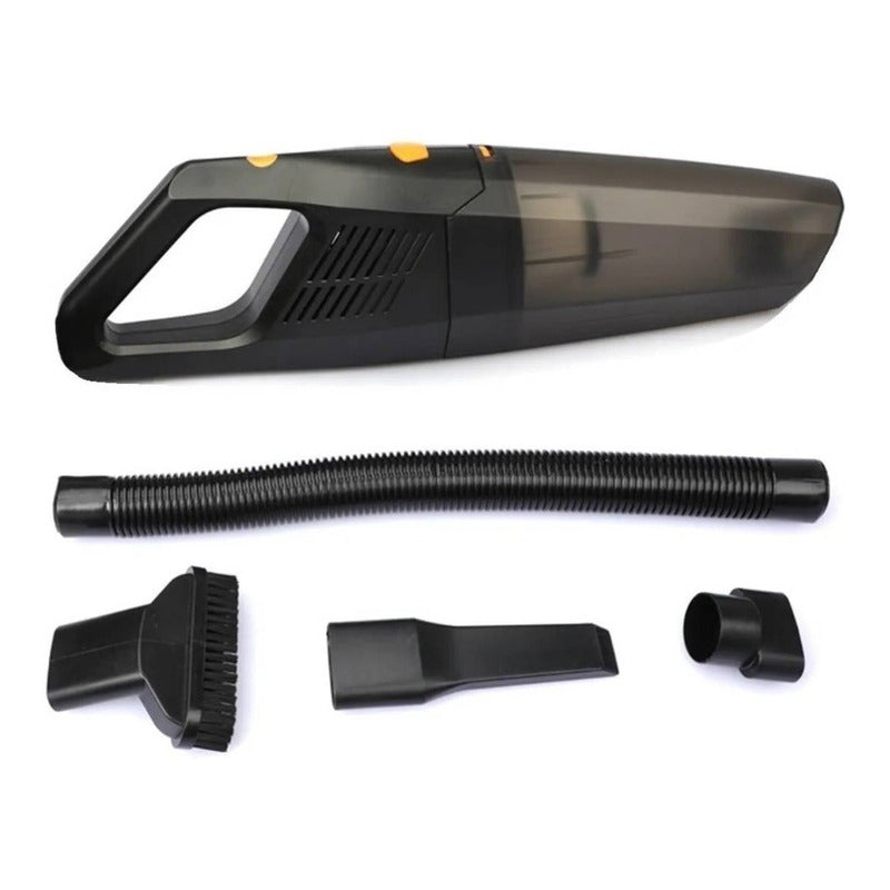 Aspiradora Para Auto 12v, Filtro Lavable Potente Con Luz Led Negro