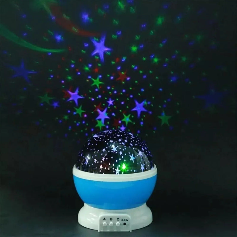 Espanta Cuco 2 En 1 Lampara Y Proyector, Azul, Rosa Y Morado
