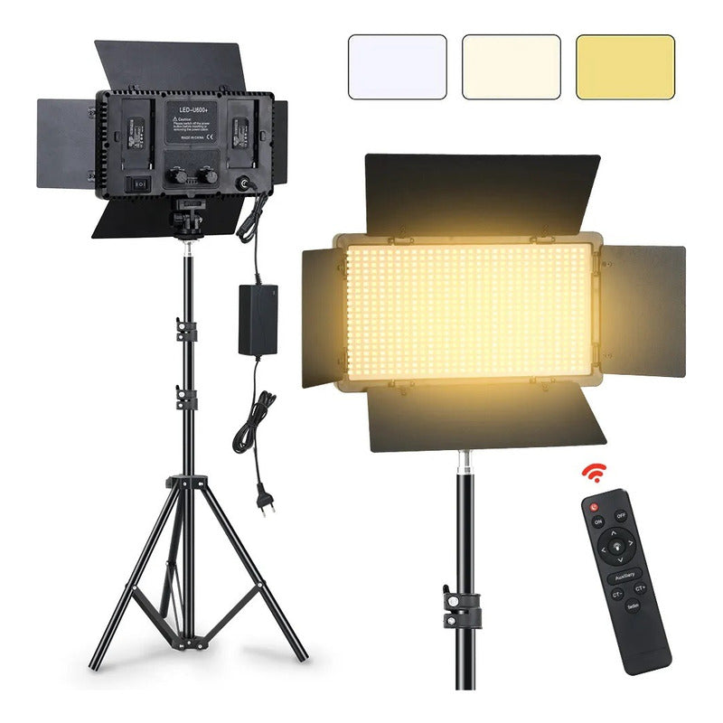 Kit Profesional Luz Relleno Con Trípode Reflector Pro 600led