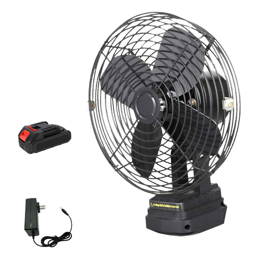 Ventilador Con Bateria Recargable Camping Escritorio Inalamb Negro