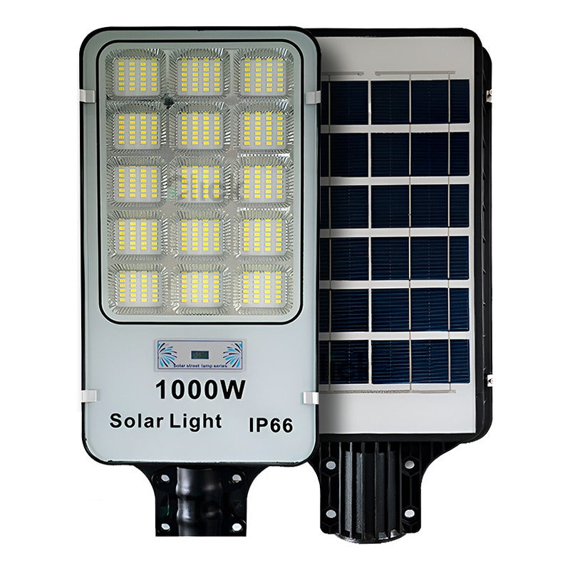 Pack X3 Focos Solares 1000w Potentes Foco Exterior Led Poste Negro Blanco Frío