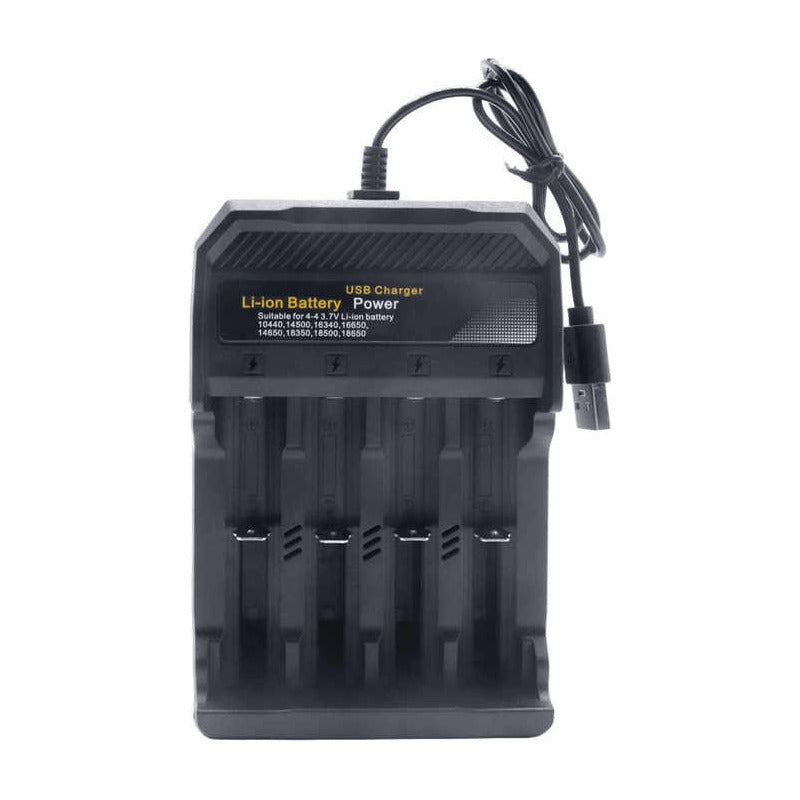 Cargador Para 4 Baterías Li-ion 18650 Inteligente, 1.2a Max