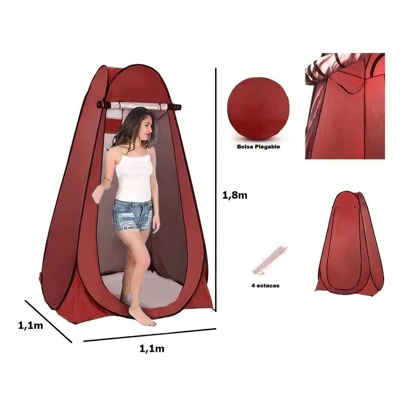 Carpa Baño Camping Vestidor Portatil + Ducha Camping Portati