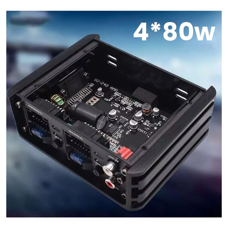 Amplificador De Audio Para Radio Android Sonido De Autos Negro