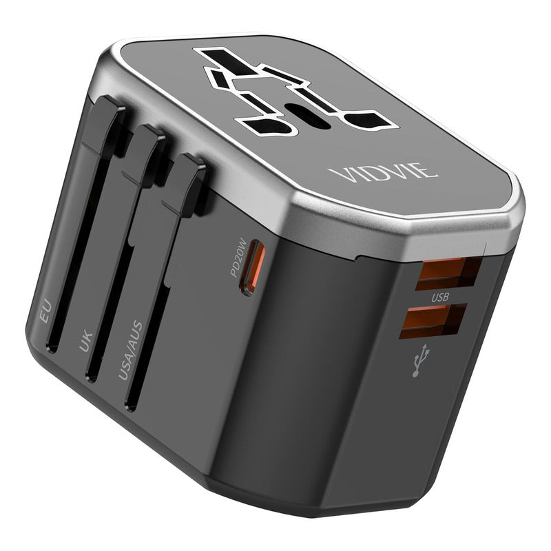 Enchufe Universal Vidvie Puerto Usb Carga Rapida 20w Tipo C