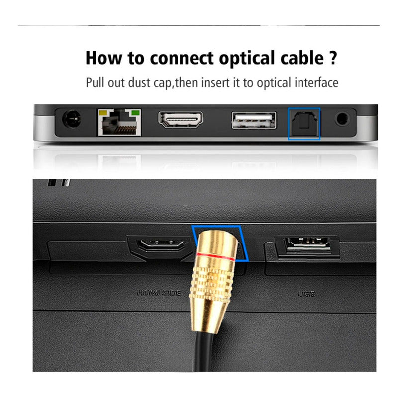 Cable Óptico Digital Tv Audio De 1.5m Alta Calidad De Sonido