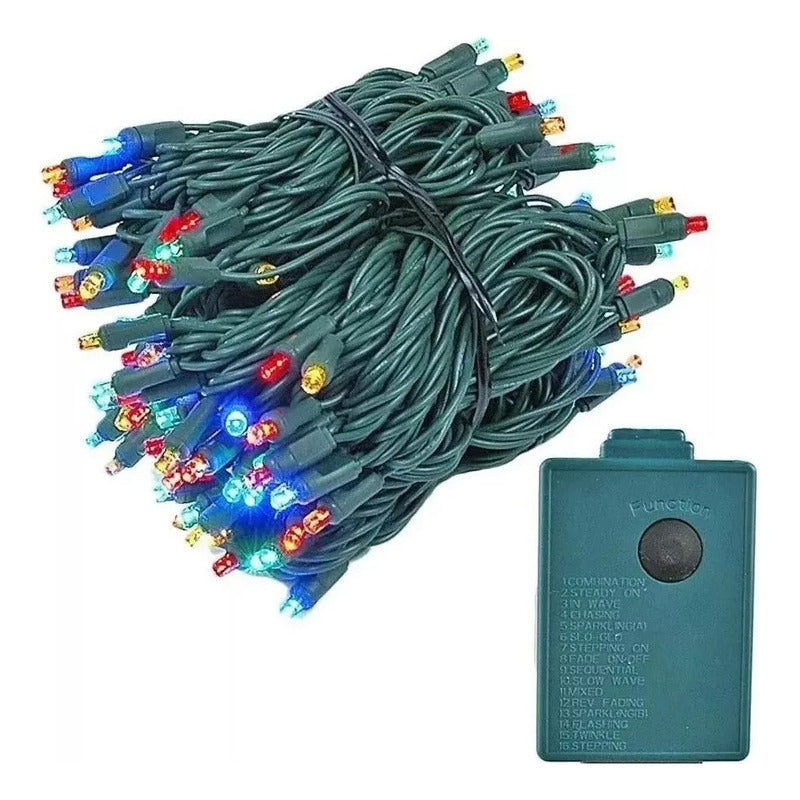 Luces Navidad Corriente Guirnalda 10 Mts 100 Led Multicolor