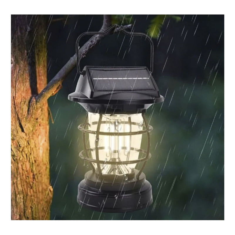 Lámpara Farol Solar Luz Recargables Para Patio Colgante