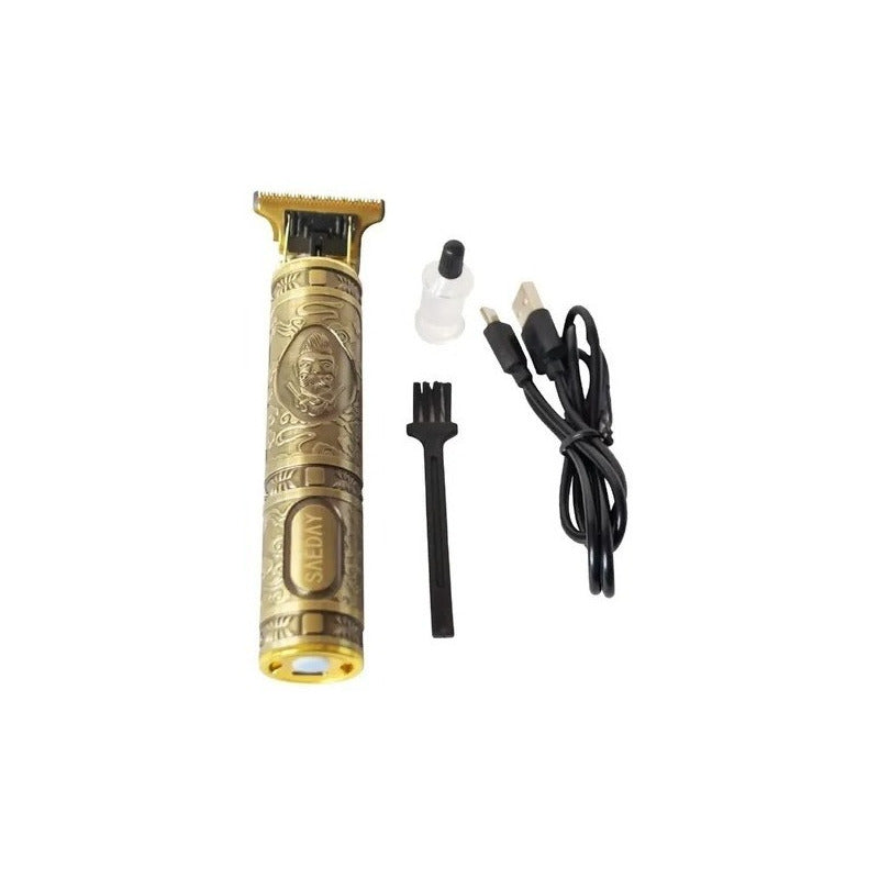 Máquina Cortadora De Cabello Barba Detalladora Profesional Dorado Oscuro