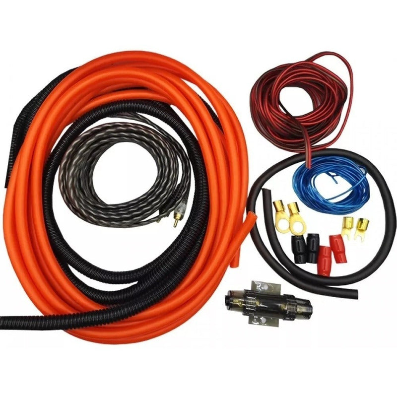 Kit Cables 1000w Auto 4ga Para Amplificador Subwoofer