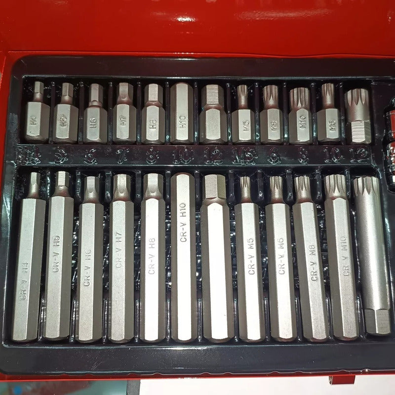 Juego De Dado 40 Piezas Y Puntas Torx T20 A T55 De Allen