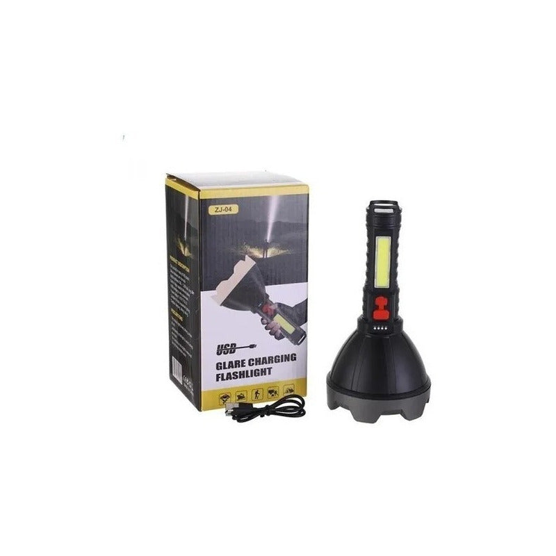 Linterna Grande Led Recargable Usb, Resiste Agua
