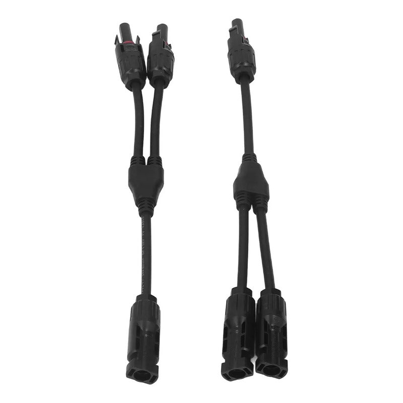 Cable Mc4 Tipo Y Rama 2-1 Para Paneles Solares Negro
