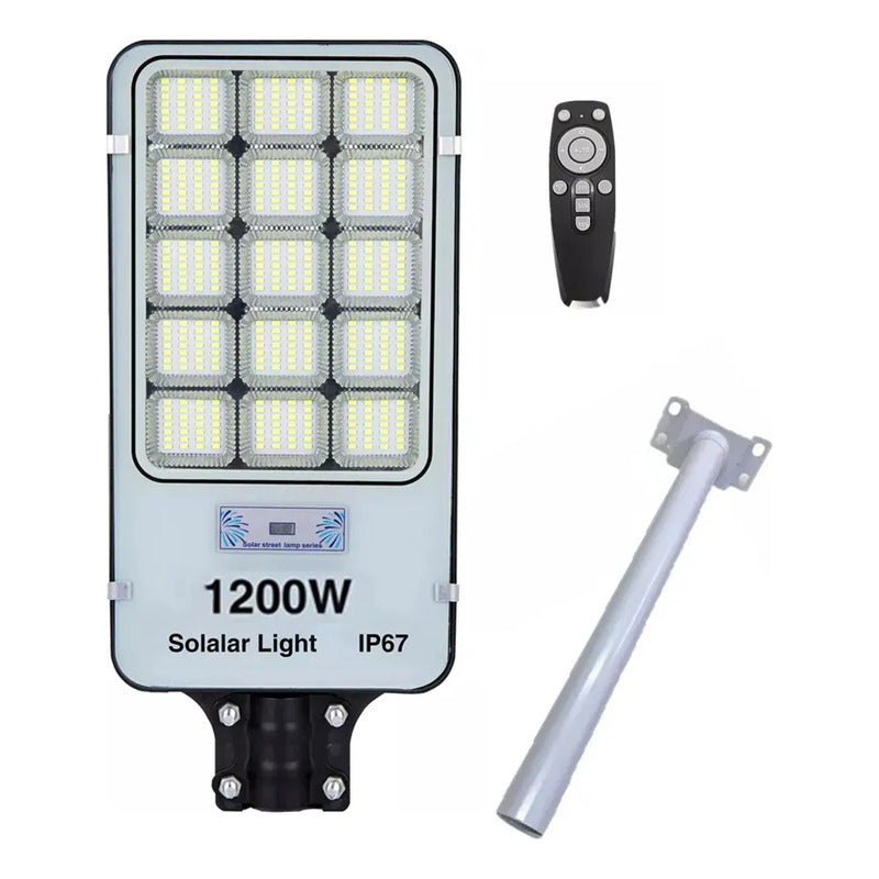Pack X3 Reflector Luminaria 1200w Foco Solar Para Exterior Negro Frío
