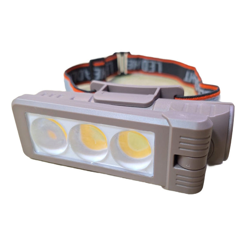 Linterna Minera Recargable 3 Luces Resistente A La Lluvia