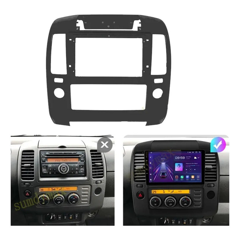 Bisel Adaptador Radio 9pul Nissan Navara 2006-2012 Negro
