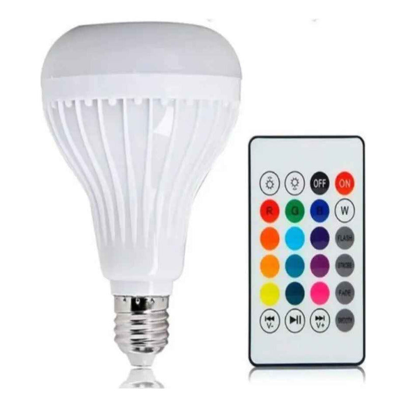 Ampolleta Con Parlante Bluetooth Led Rgb Control Remoto