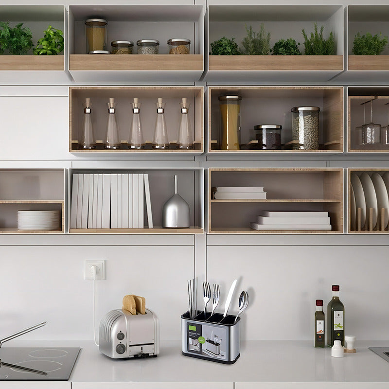 Portacubiertos De Cocina, Soporte Para Cubiertos De Acero Color Unit