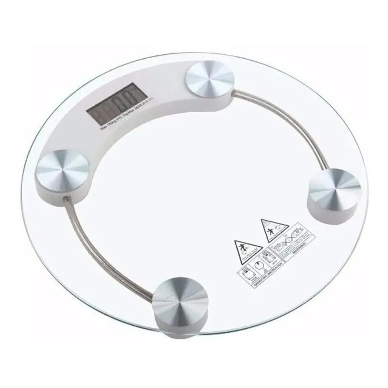 Balanza Peso Digital Bascula Baño Vidrio 180 Kg - Lb Pesa Gris