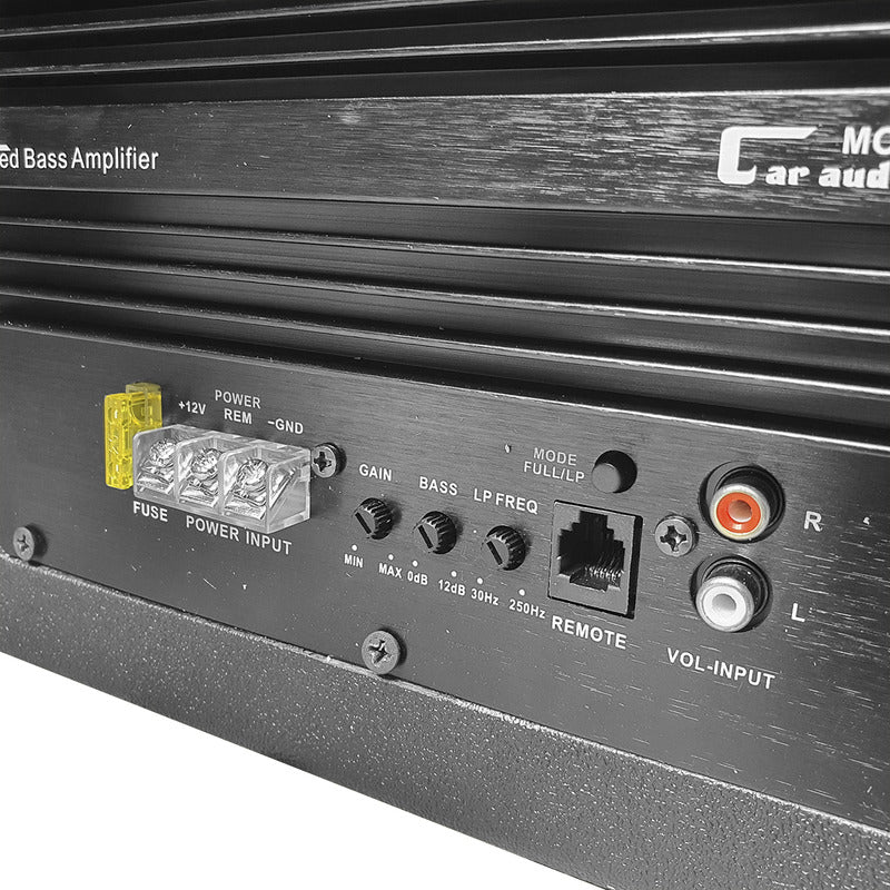 Subwoofer Amplificado Tecnohogar 2000w Para Auto Raistar Negro
