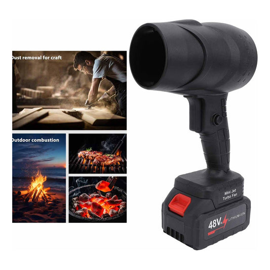 Sopladora De Turbina Profesional Inalámbrica Alto Rendimient Negro