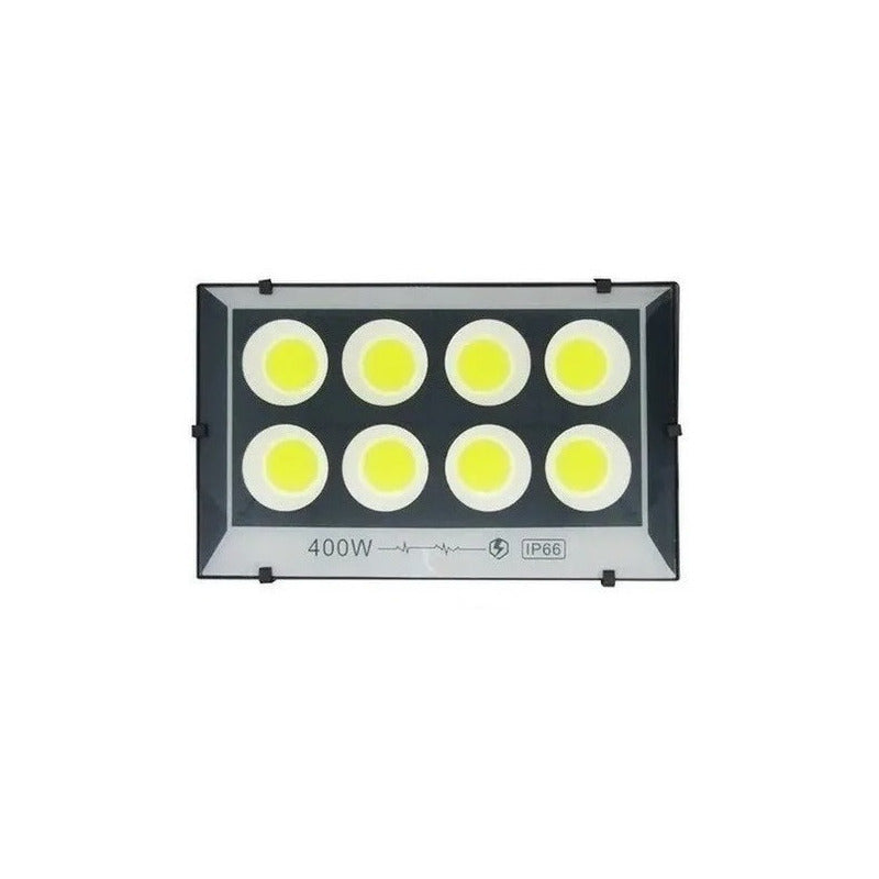 Foco 400w Resististe A La Lluvia Led Blanco Frio Con Soporte