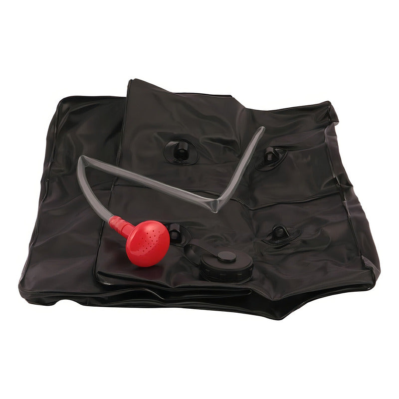 Ducha Solar Camping 40 Litros Doite Con Tiras Resistentes Negro