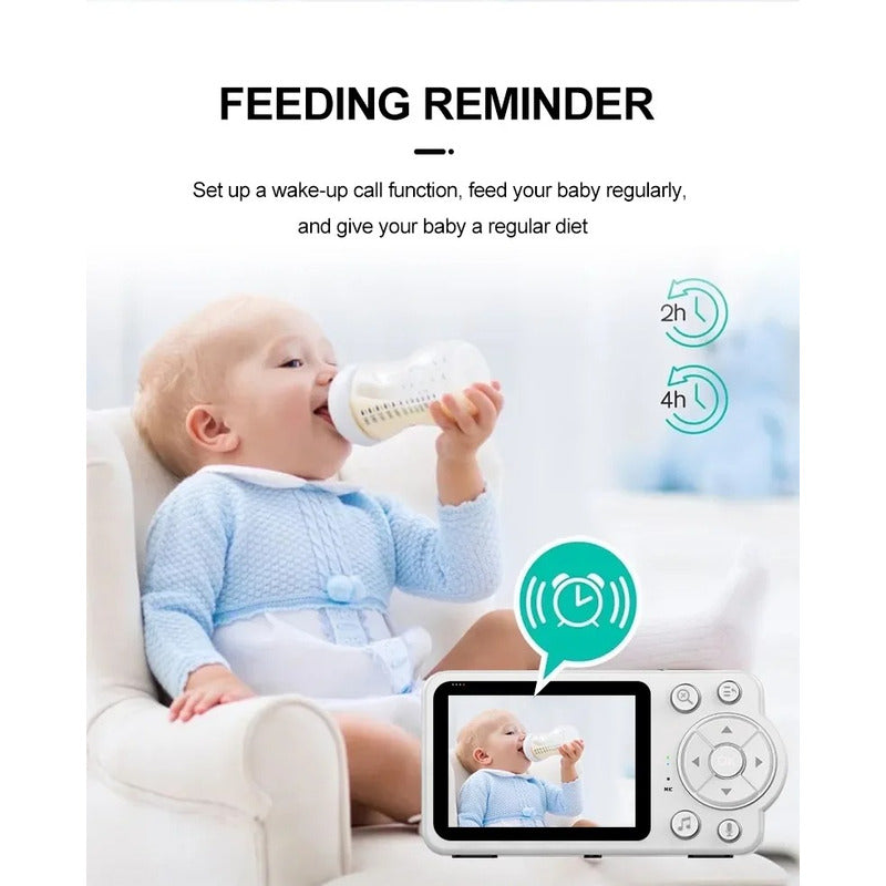 Baby Monitor Cámara Para Bebes Con Micrófono Visión Nocturna Blanco