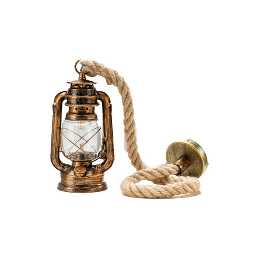 Lámpara De Techo Electrico Colgante Rústica E27 Bronce