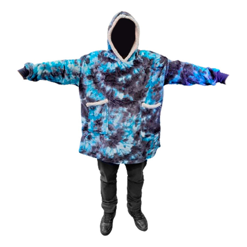 Poncho Chiporro Frazada Sherpa De Felpa Con Capucha Invierno