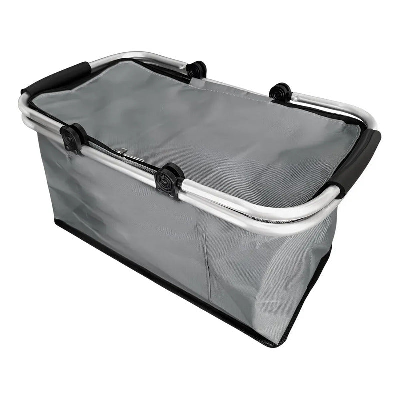 Canasto Picnic 4 Personas Cesta Térmica Impermeable Camping Gris 2