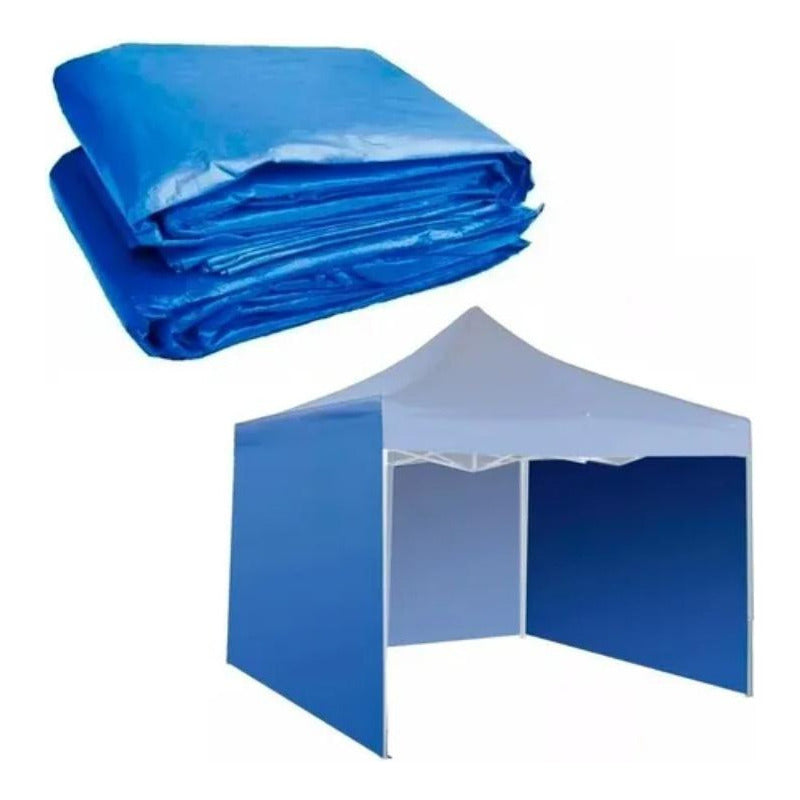 Funda Pared Lateral Para Toldo 3x3 Azul 3 Paredes
