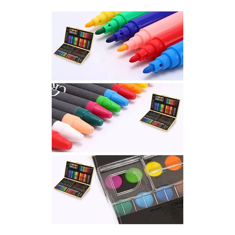 Maleta 208 Piezas Dibujo Infantil Aprendizaje Arte Escolar
