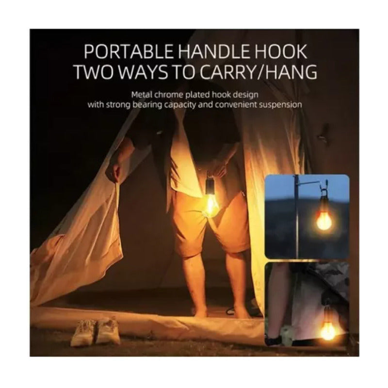 Ampolleta Led Recargable Tipo C Para Camping Luz Cálida
