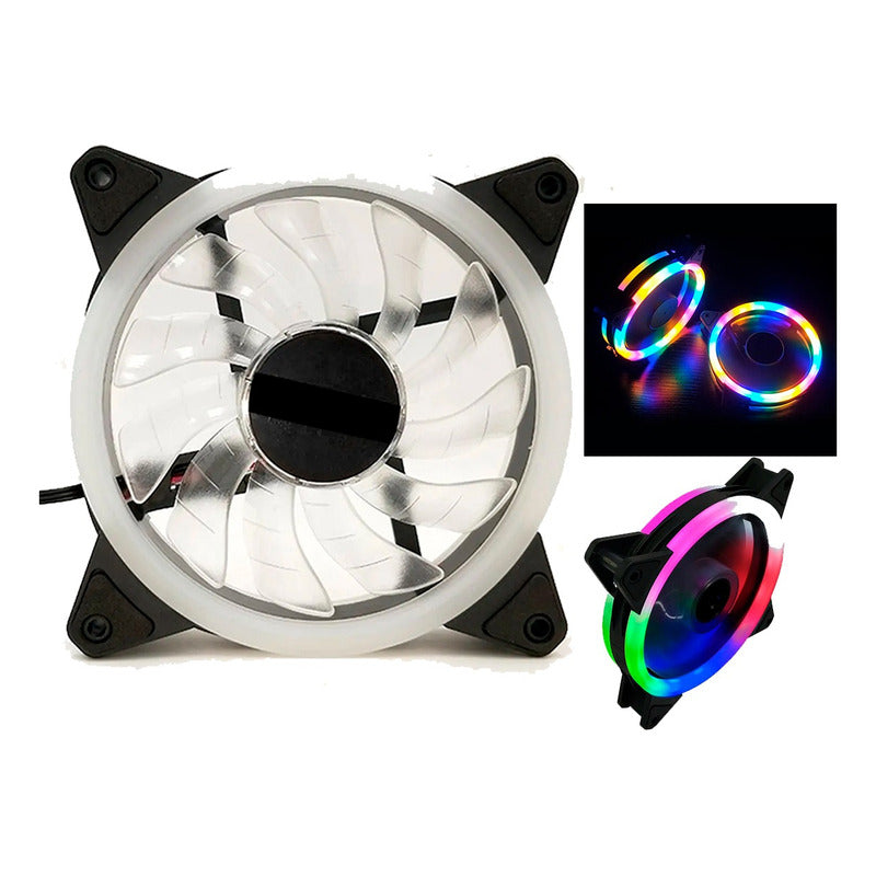 Fan Cooler 120mm Pc Gamer Led Rgb 4pin Ide Chasis Ventilador