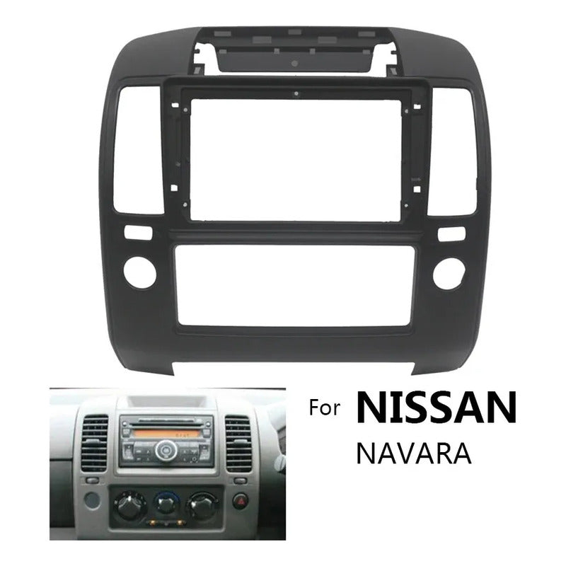 Bisel Adaptador Radio 9pul Nissan Navara 2006-2012 Negro