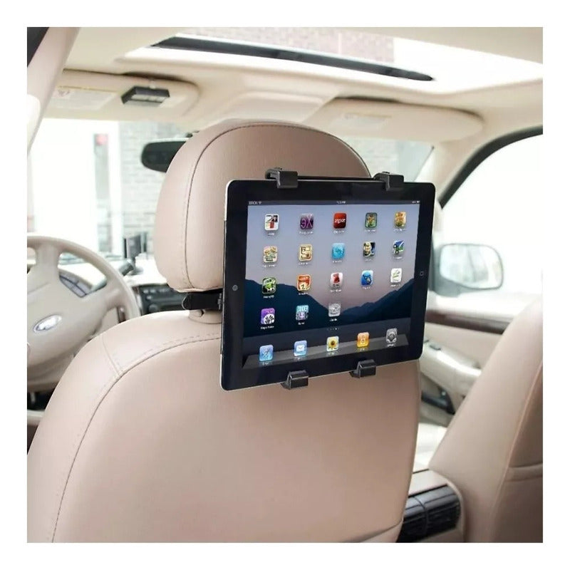 Porta Tablet Universal Para Cabecera De Asiento 360° Negro