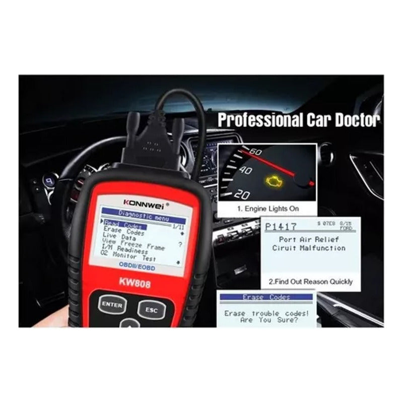 Escaner Scanner Auto Automotriz Obd2 Obdii
