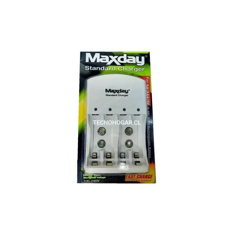Cargador Aa Aaa Batería 9v (cuadrada) 4 Espacios