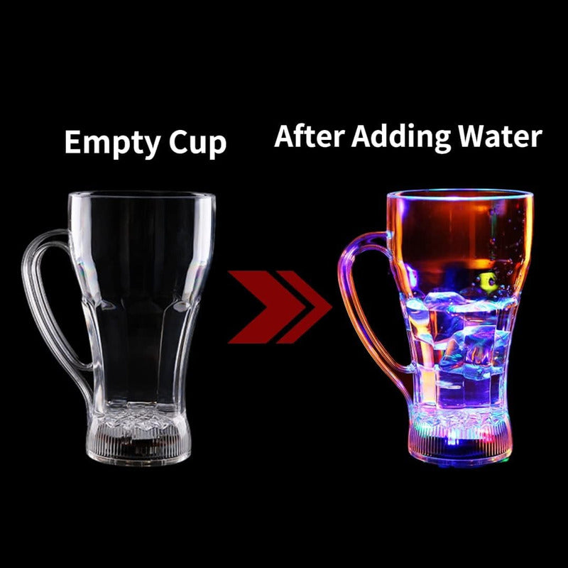 Vaso Luminosos Led Tazón Copete Luces Colores Cotillon 18oz