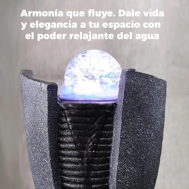 Fuente De Mesa Cascada De Agua Iluminación Decoración Relax Torre