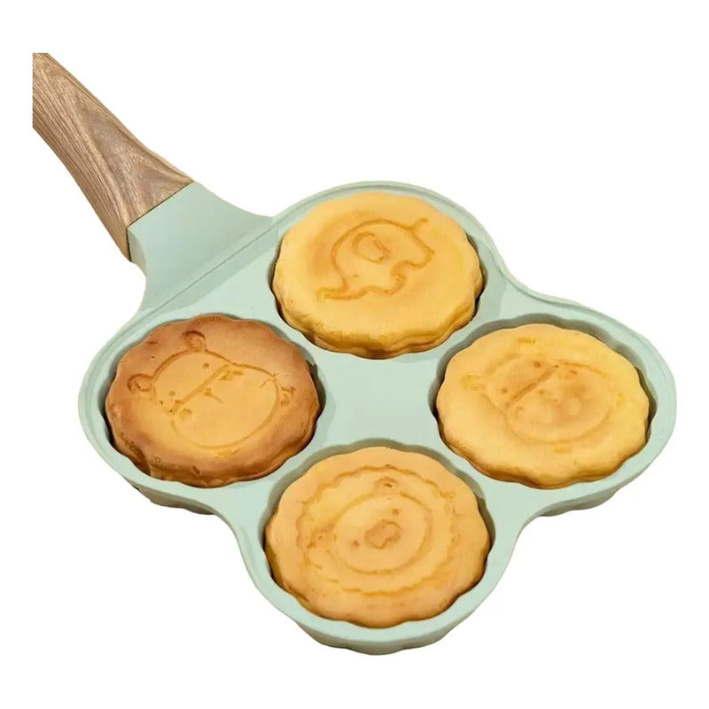 Sartén Para Mini Panqueques Y Huevos 4 Porciones Animalitos