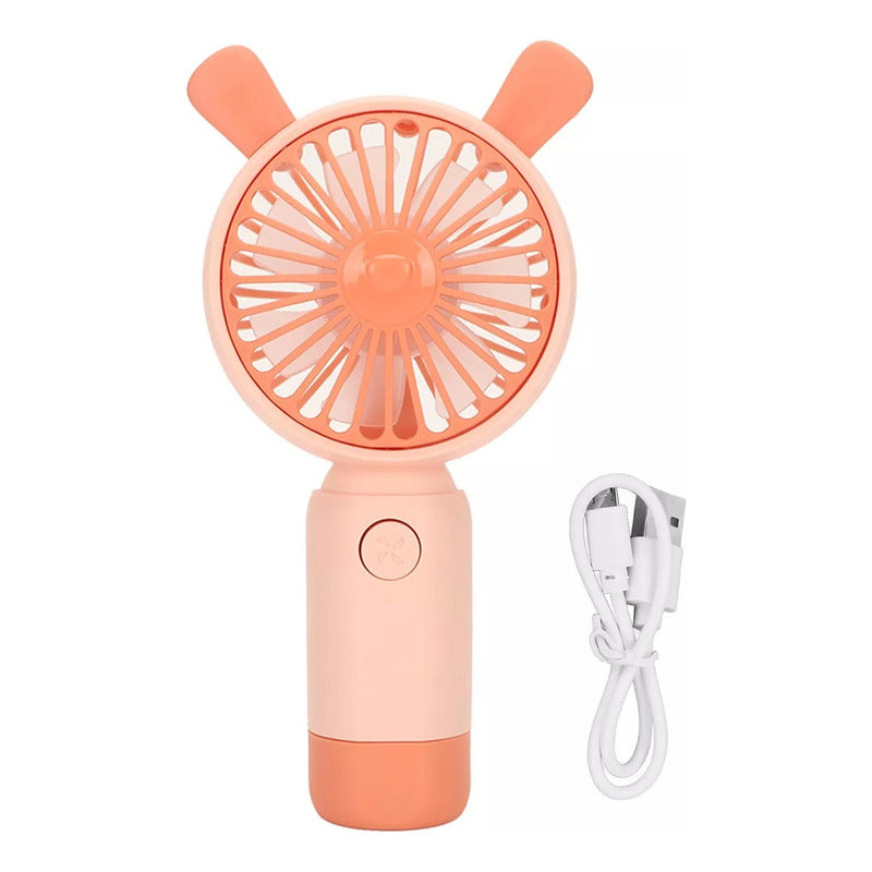 Pack X2 Mini Ventiladores Recargables Pórtatiles 9 Cm 50 Turquesa Turquesa Plástico 5