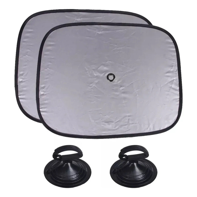 Set 2 Sombrillas Ventana Lateral Negro S 44x36cm Rectangular